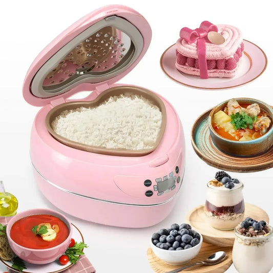 Heart Shape Rice Cooker 8 Cup Multifunctional Steamer Timer