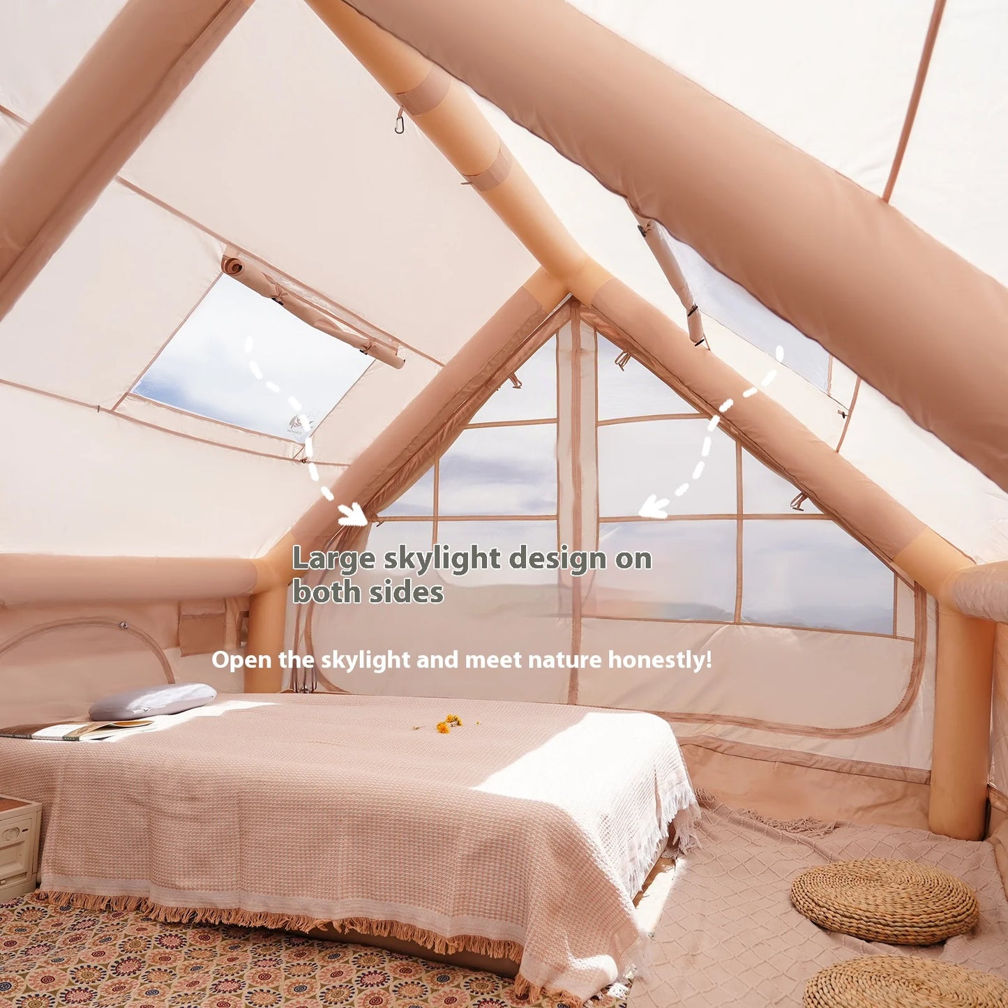 Luxury Inflatable Glamping Tent – Spacious Waterproof Camping Shelter for Outdoor Living