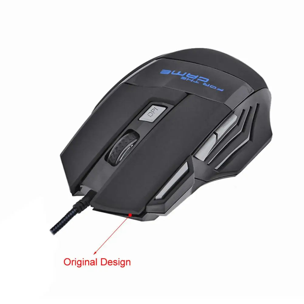 SB Wired Gaming Mouse  7 Button Ergonomic LED Backlit Mouse with 5500 DPI Precision