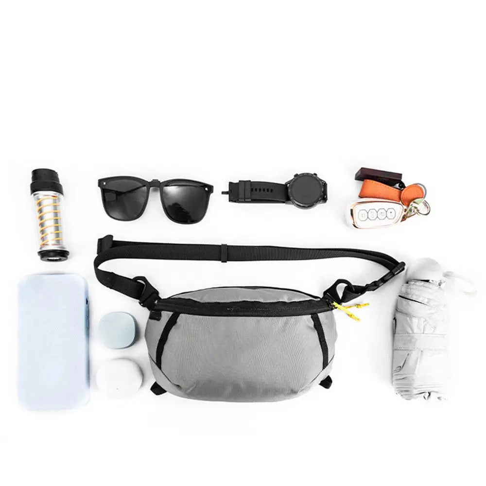 Adjustable Fishing Waist Bag with Rod Holder and Shoulder Strap
