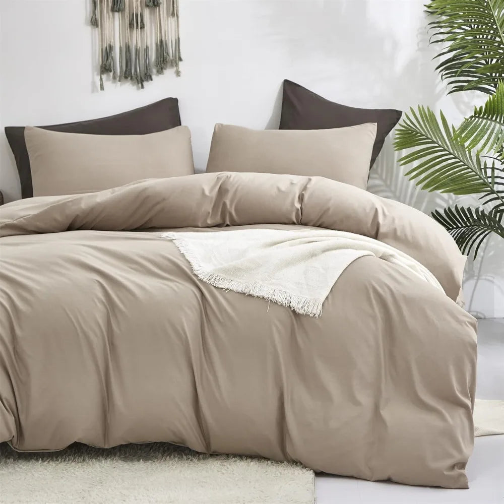 Cream Coffee Comforter Set Queen Beige Khaki Bedding Comforter Set Solid Dark Champagne Blanket Quilts Ultra Soft Brea