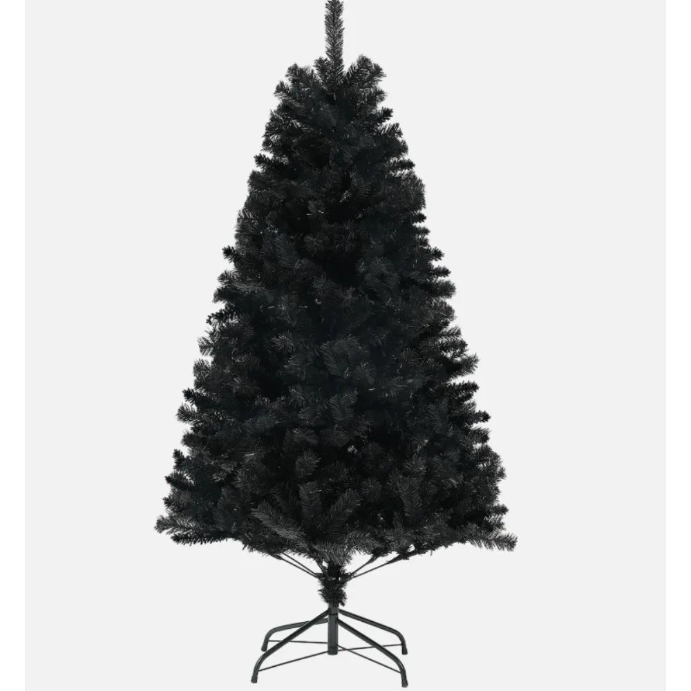 6ft Black Artificial Christmas Tree With Steel Base