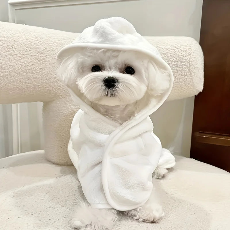Ultra-Soft Pet Bathrobe Towel. Quick Dry Absorbent Robe for Dogs & Cats