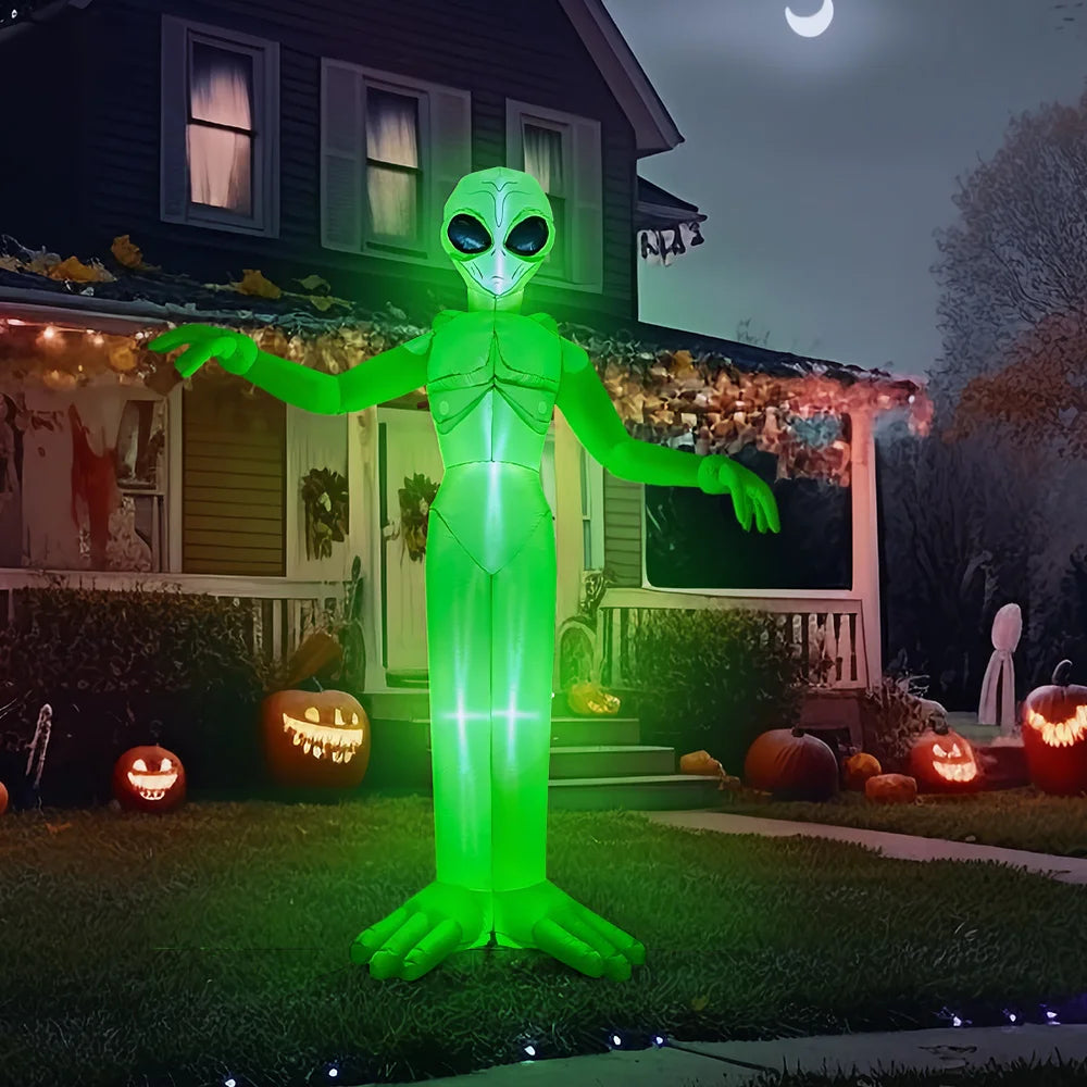 9 FT Inflatable Halloween Outdoor Decoration with LED Lights.  Blow Up Yard Décor for Lawn, Garden & Parties  Description