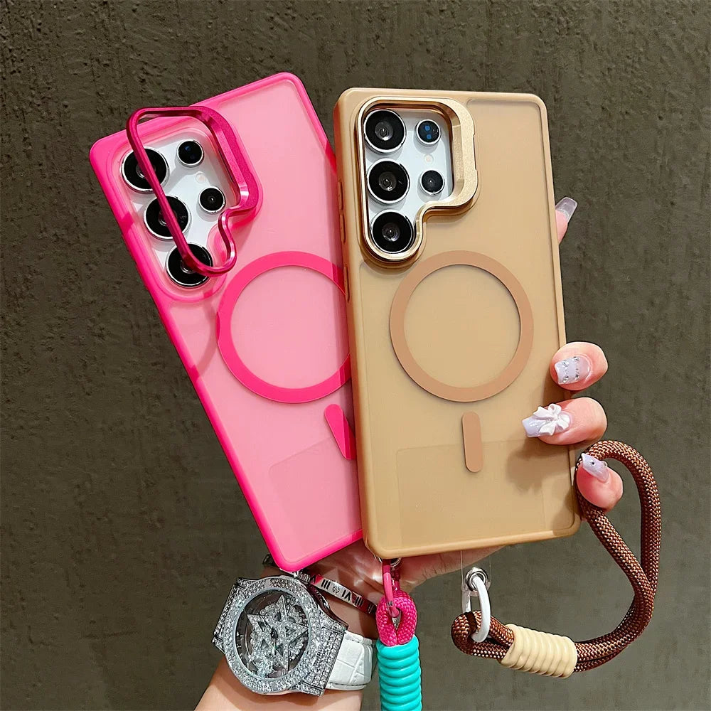 Magnetic Crossbody Samsung Phone Case With Wrist Strap