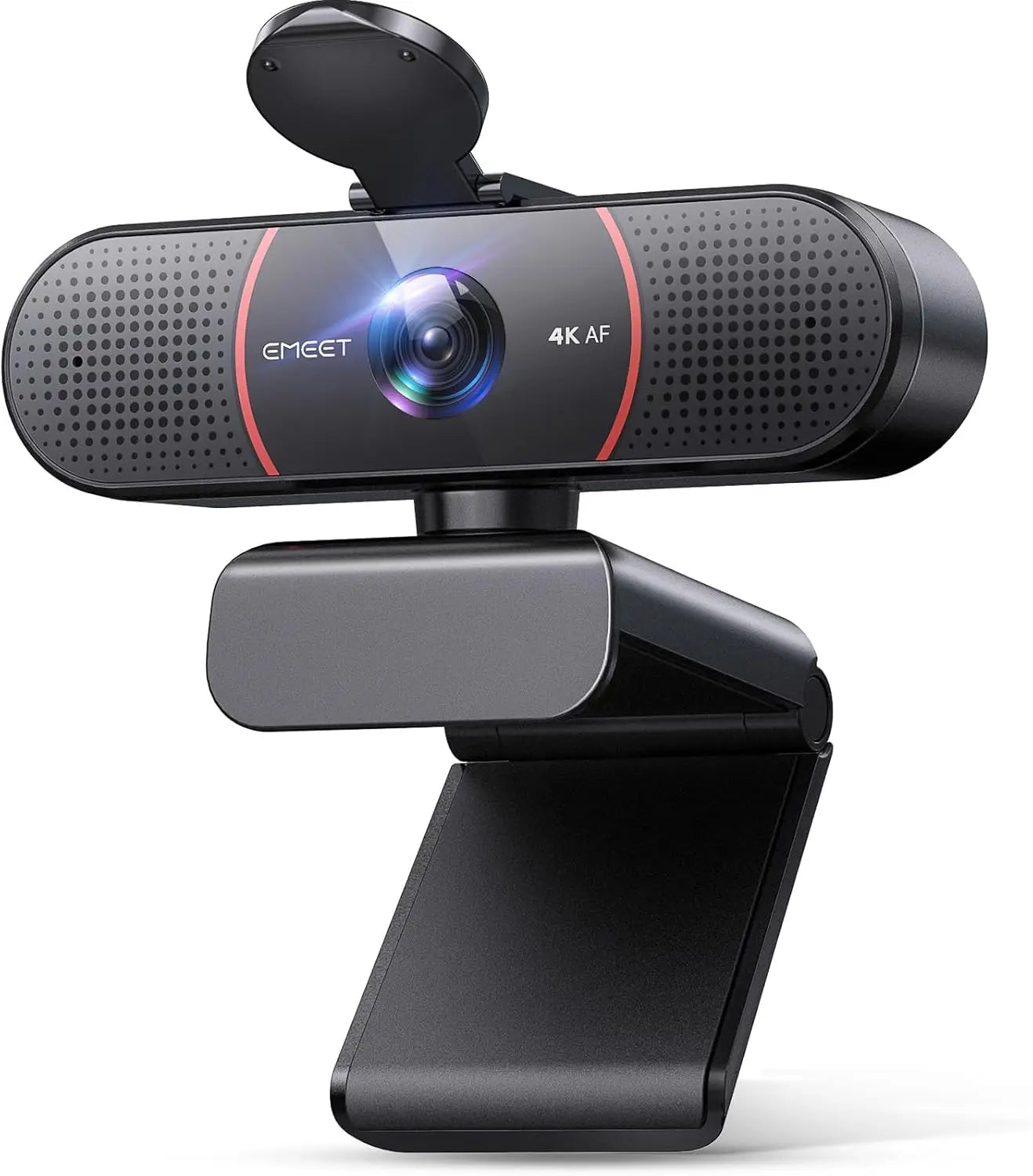 4K UHD Webcam with Auto Focus, Dual Microphones, Light Correction & Privacy Cover for Video Conferencing, Streaming & Remote Work