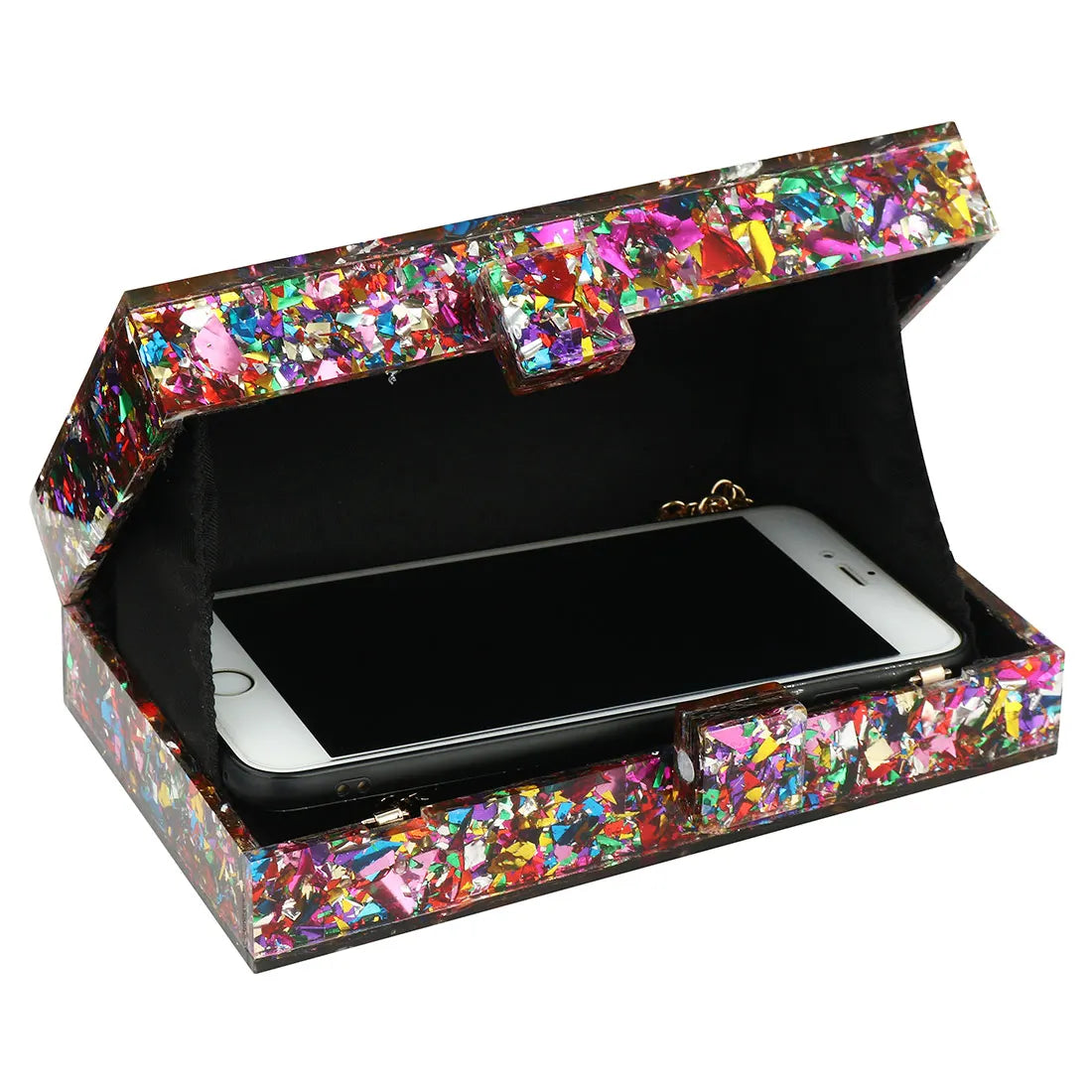 Elegant Acrylic Evening Crossbody Clutch Bag