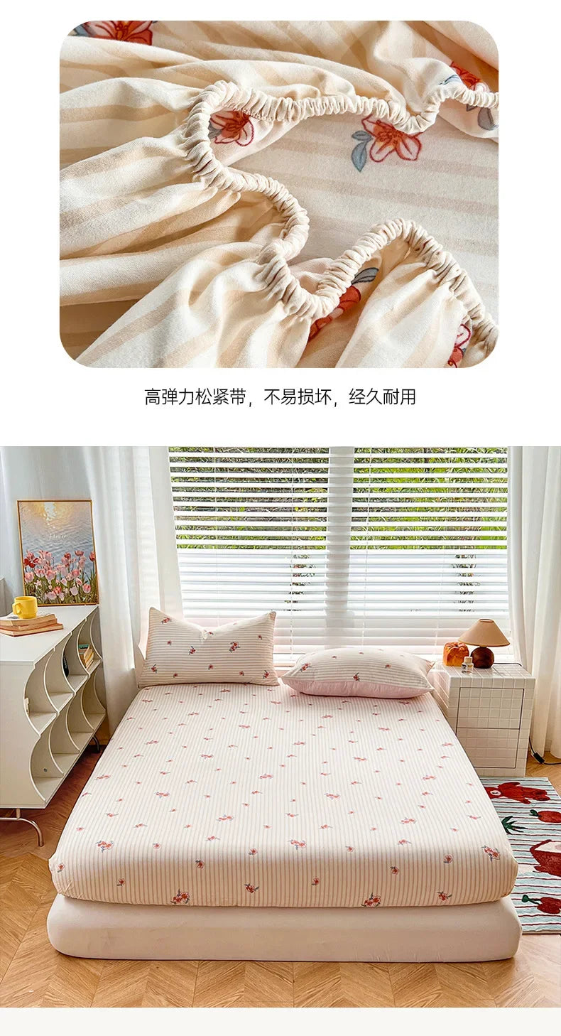Machine Washable Fitted Mattress Protector. Non-Slip Deep Pocket Mattress Cover