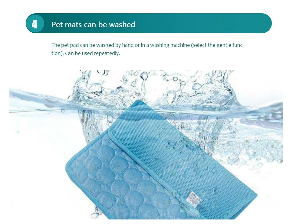 Extra Large Cooling Gel Pet Mat for Dogs & Cats.Reusable Summer Cooling Pad