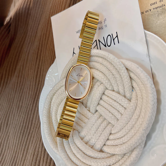 Elegant Gold Tone Women’s Bracelet Watch Minimalist Fashion Timepiece