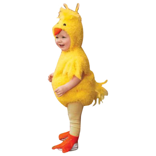 Infant Unisex Winter Chicken Cosplay Fleece Hooded Romper