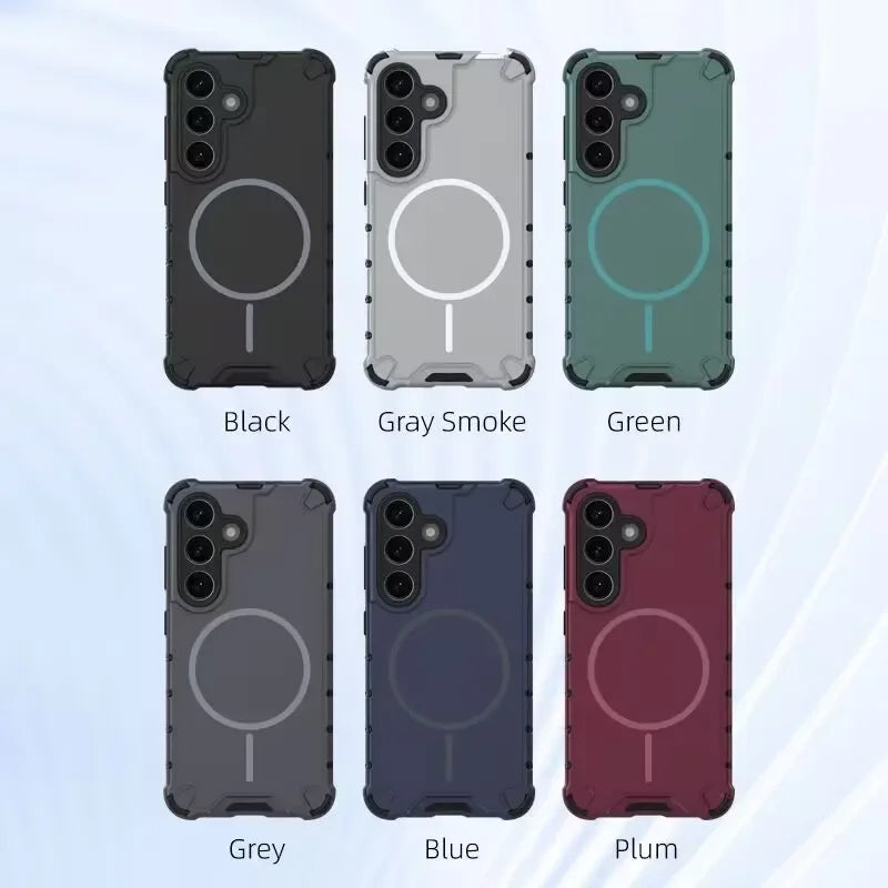 New luxury and cool Magsafe wireless magnetic charging anti drop armor case for Samsung Galaxy S25 S24 S23 Ultra Phone case