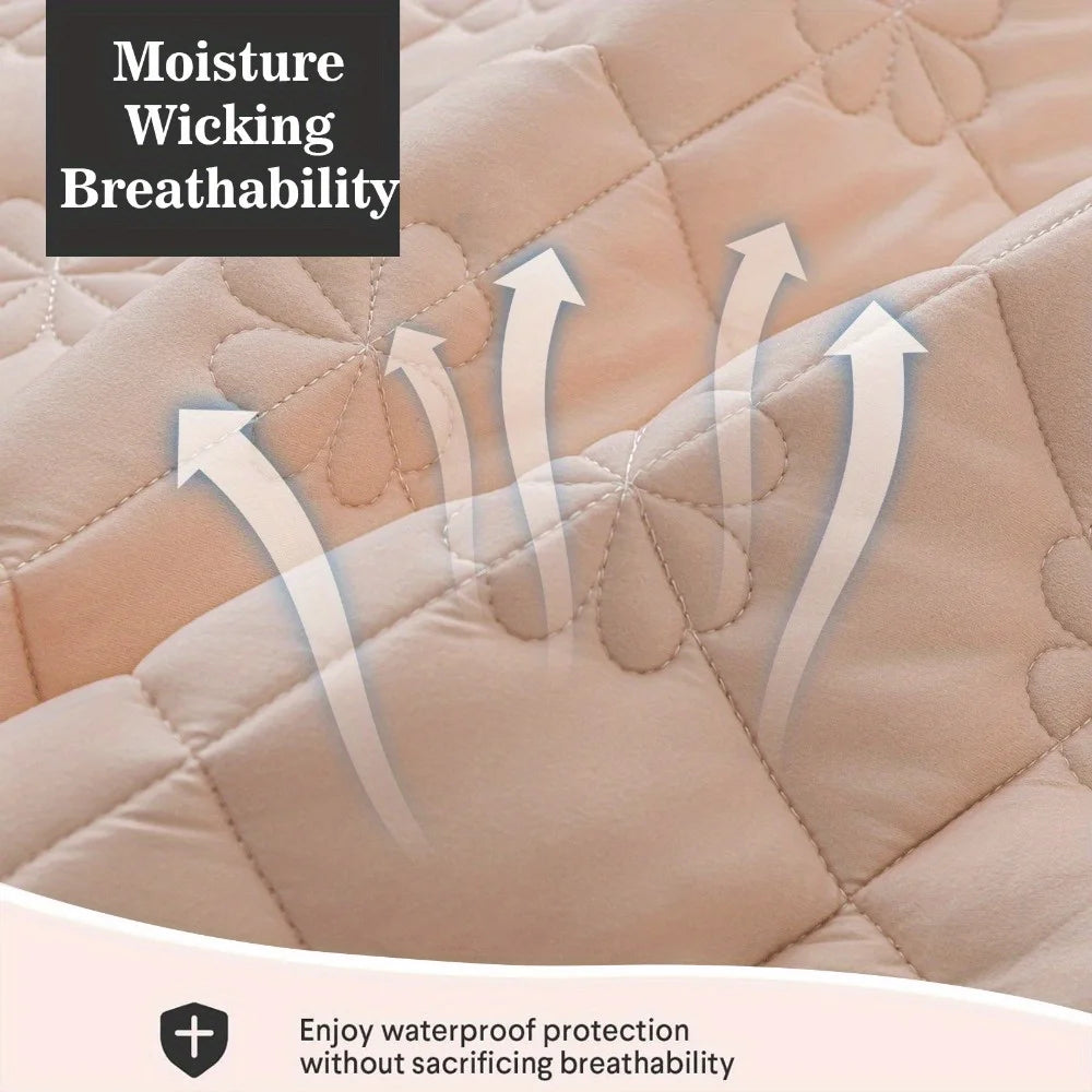 Premium Waterproof Pillowcase Set of 2 Soft Breathable Bed Pillow Protectors