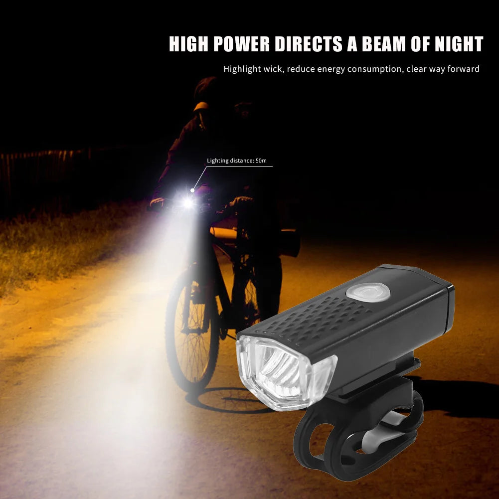 Portable Mountain Bike Front Rear Lights XPE LED Headlight