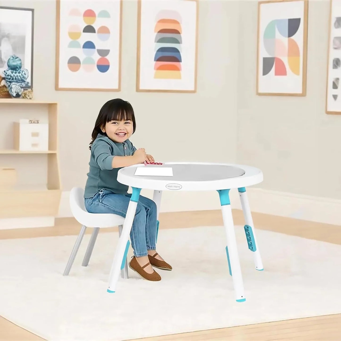 Interactive 3-in-1 Baby Activity Center, Jumper & Learning Table with 360° Rotating Seat