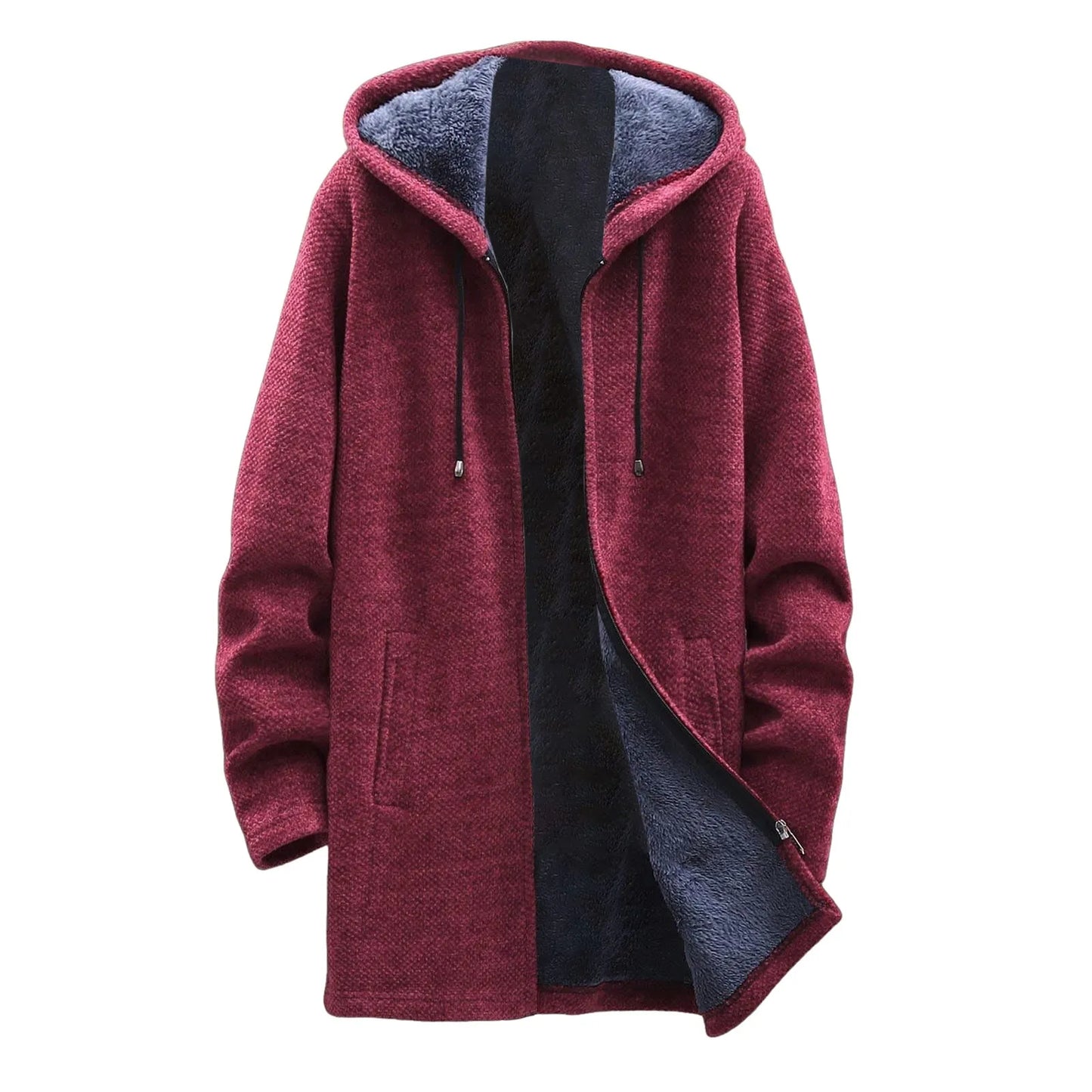 Men’s Fleece Lined Hooded Cardigan Jacket