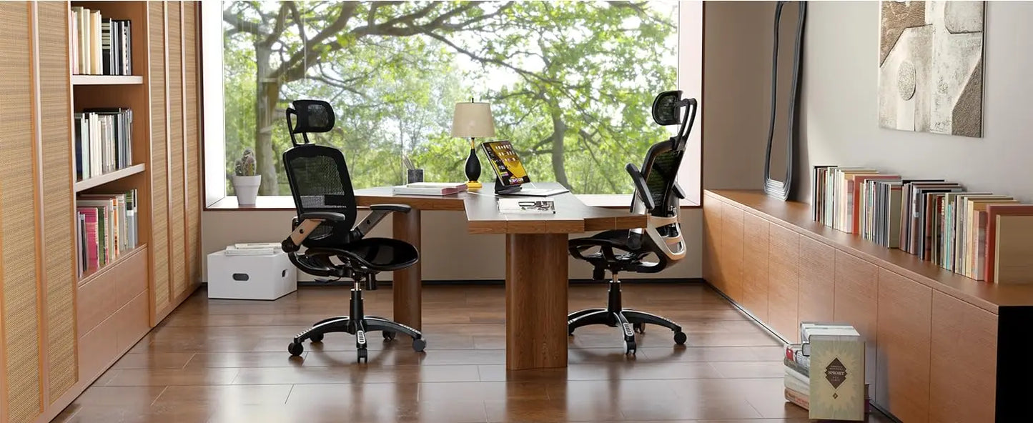 Ergonomic High Back Office Chair with Headrest & Flip Up Arms
