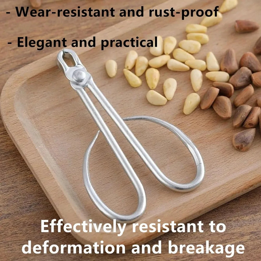 Stainless Steel Nutcracker Tool.  Easy Chestnut Cutter & Walnut Opener
