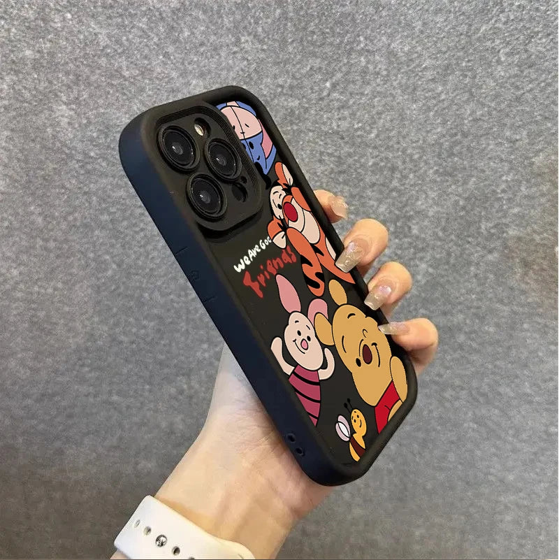 Cute Cartoon Bear Protective Phone Case for iPhone