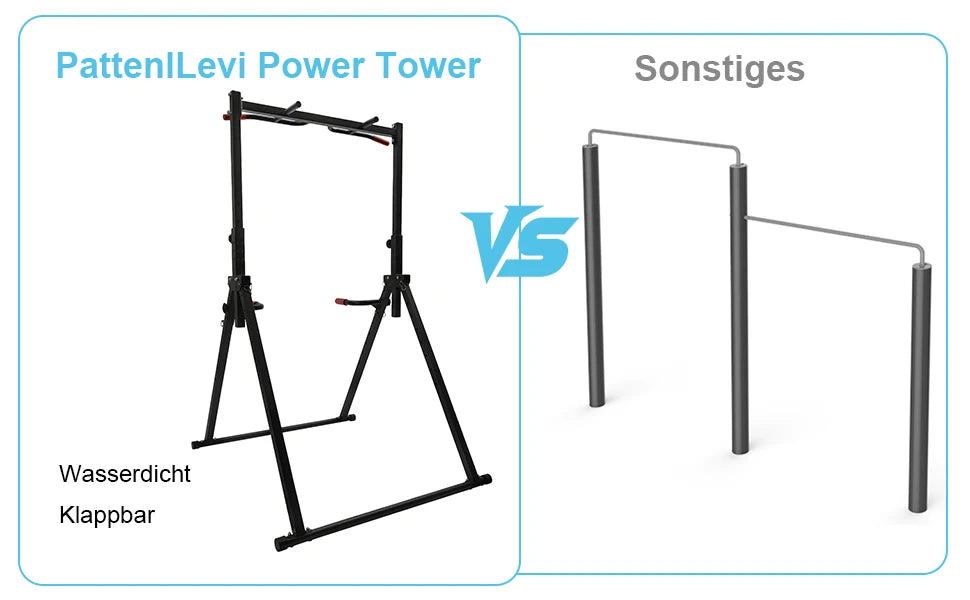 Adjustable Power Tower Pull Up Bar & Dip Station Home Gym Strength Training Station