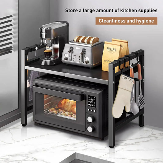 Expandable Microwave Organizer 42 To 64cm Moisture Rust