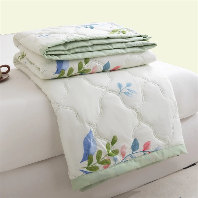 Floral Style Duvet Summer Thin Quilt Skin-friendly Bedspread Air Conditioning Blanket edredones Adults Kids Room Comforter Quilt