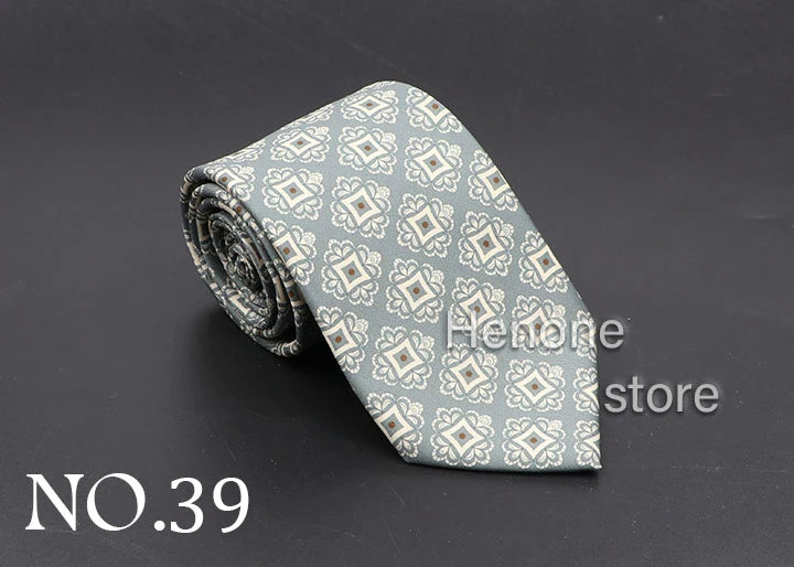 Luxury Floral & Paisley Men’s Silk Necktie .Wedding & Business Tie
