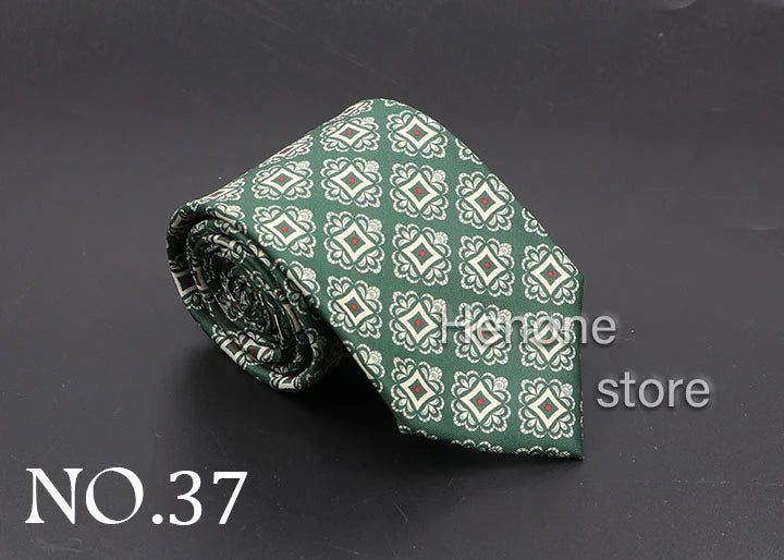 Luxury Floral & Paisley Men’s Silk Necktie .Wedding & Business Tie
