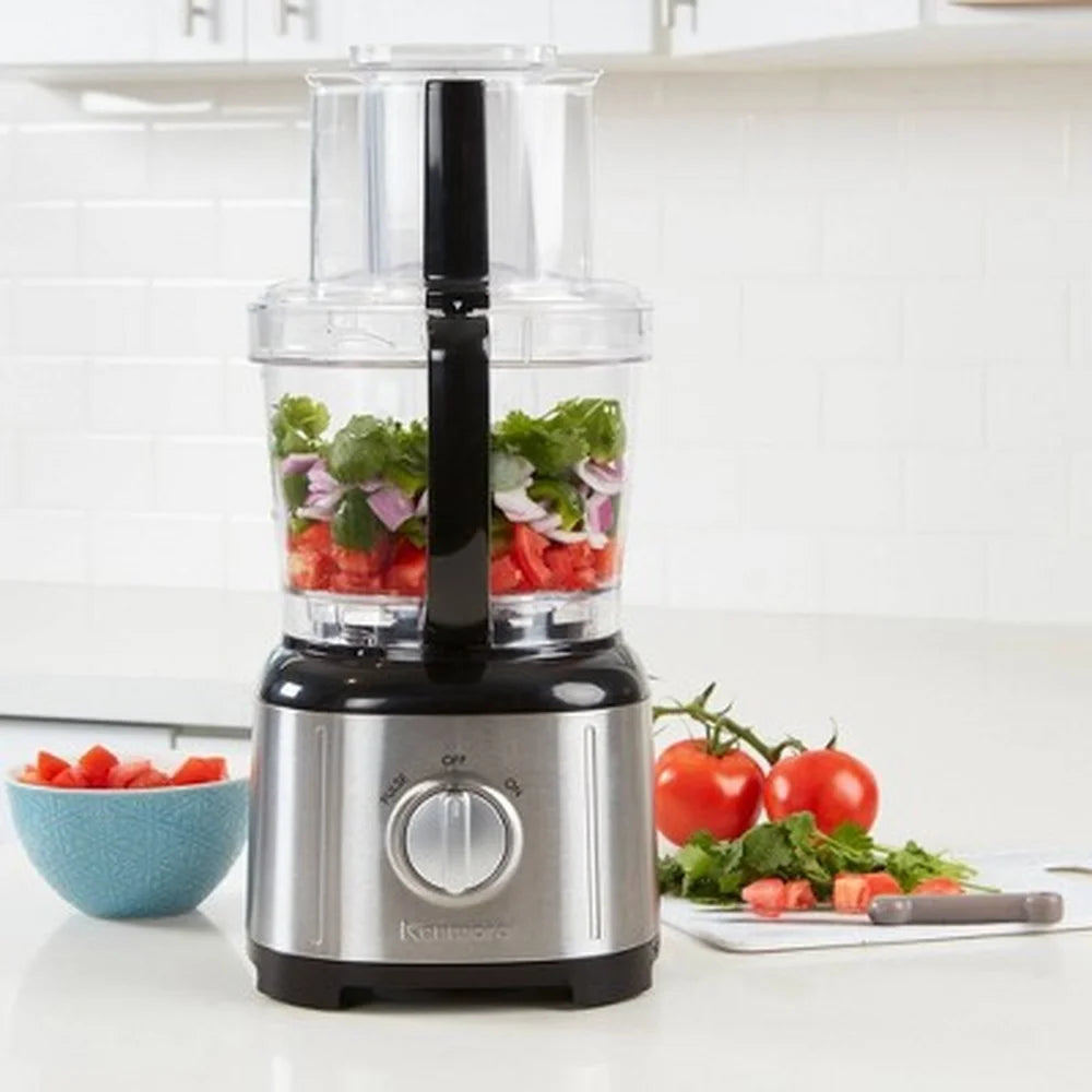 11 Cup Food Processor 500W Stainless Steel Blades Dishwasher Safe