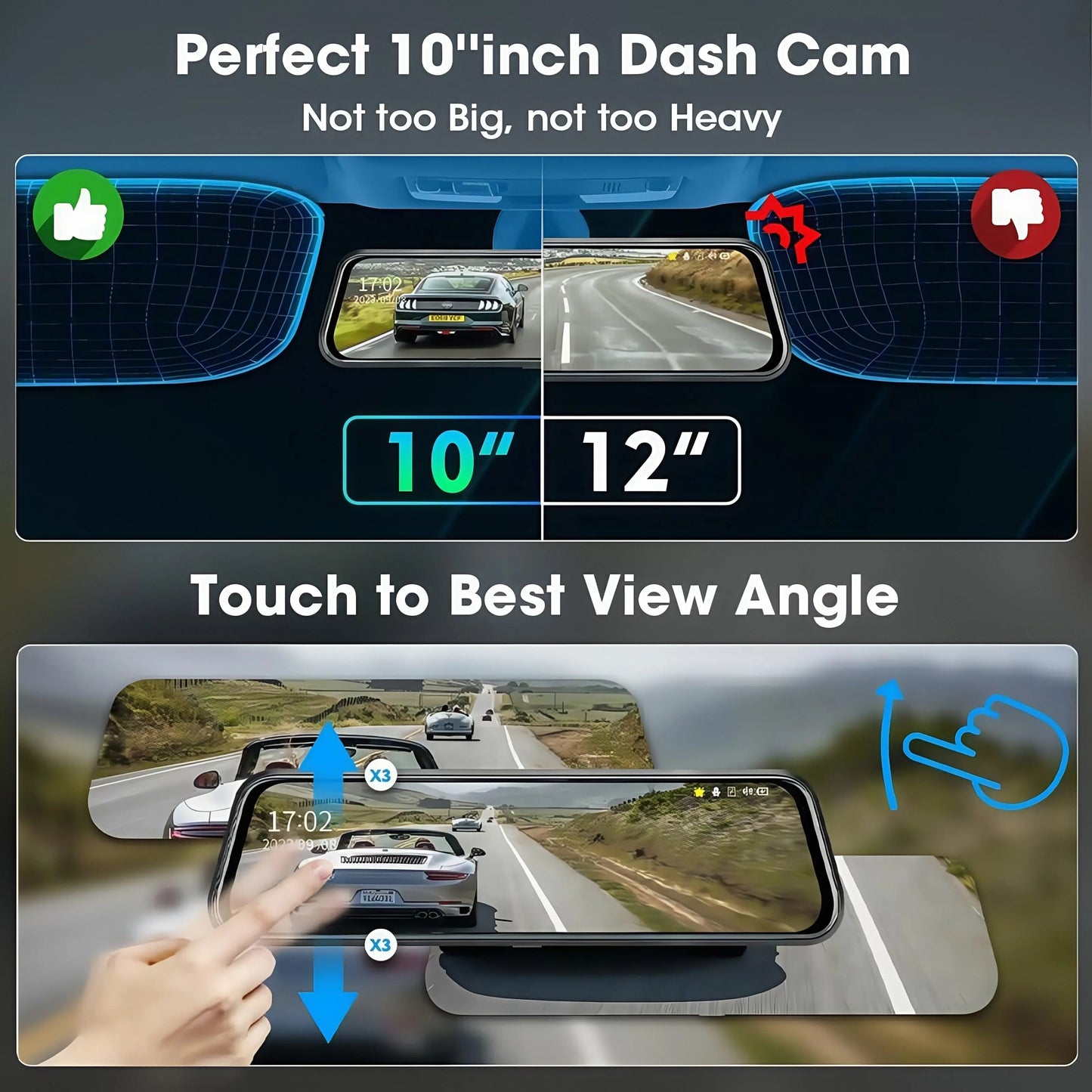 4K Ultra HD Front & Rear Dash Cam with GPS, WiFi & Night Vision for Enhanced Driving Security