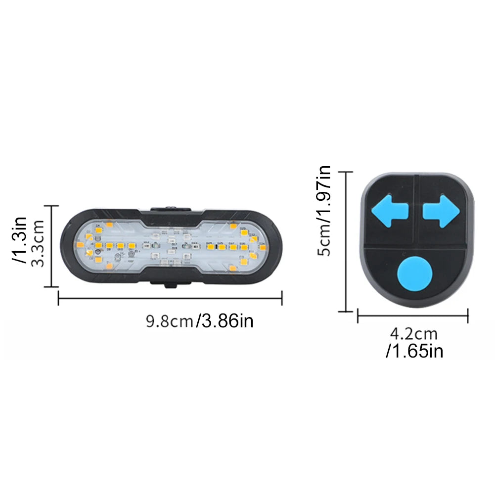 Bike Tail Light Wireless Remote Control Warning Bike Lights with Turn Signals & Horn Bike Rear Light Waterproof for Night Riding