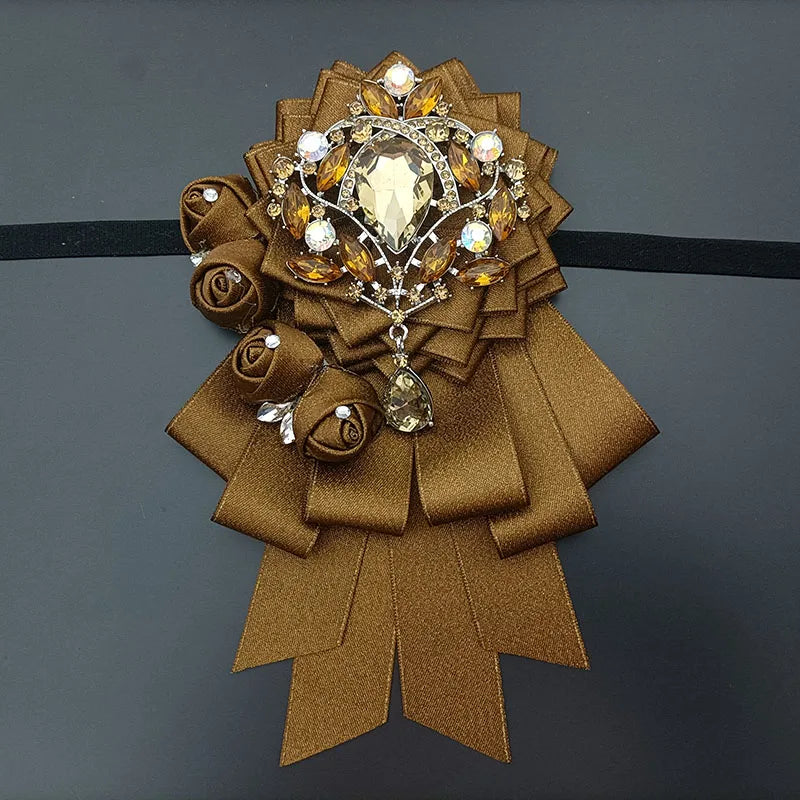Luxury Handmade Jeweled Men’s Bow Tie | Premium Crystal Brooch Formal Wedding & Business Bow Tie