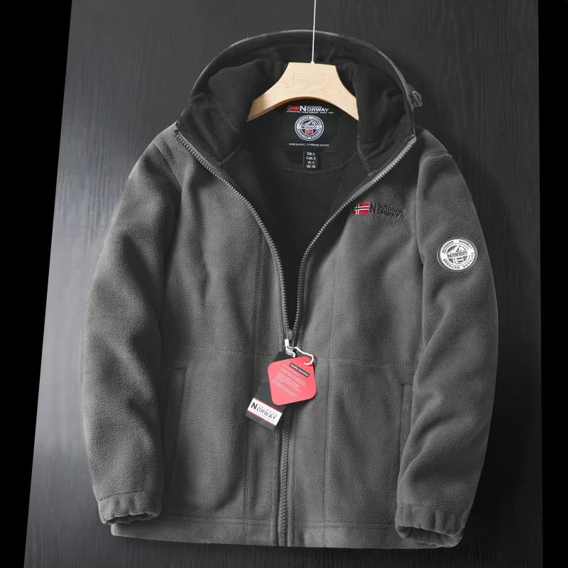 Men’s Premium Winter Fleece Hooded Wool Jacket