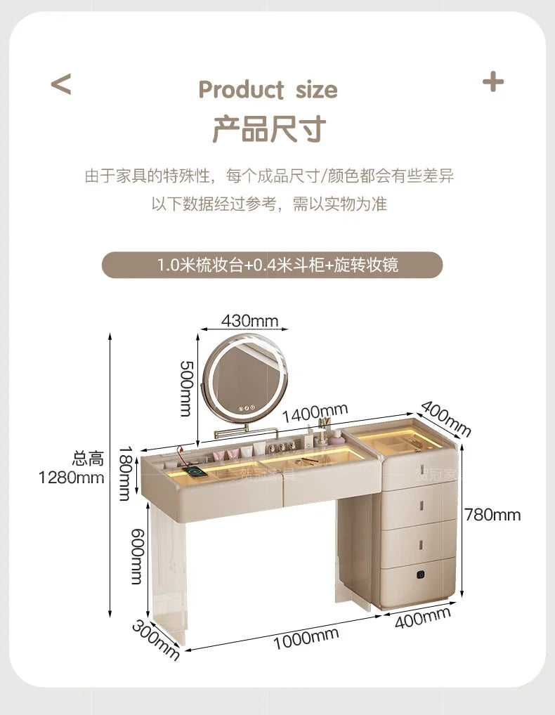 Furniture Luxury Modern Makeup Home Bedroom Items Salon Bedside Table Dresser Vanity Desk Room Woman Tocadores Dressing Girls