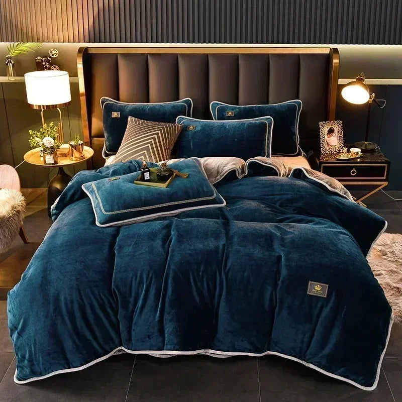 Luxury Milk Velvet Warm Duvet Cover Set