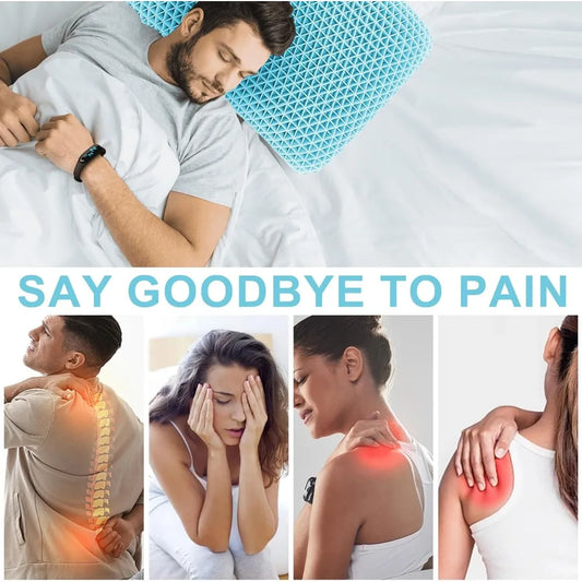 Pampkin TPE Grid Support Pillow Cooling Gel Memory Foam