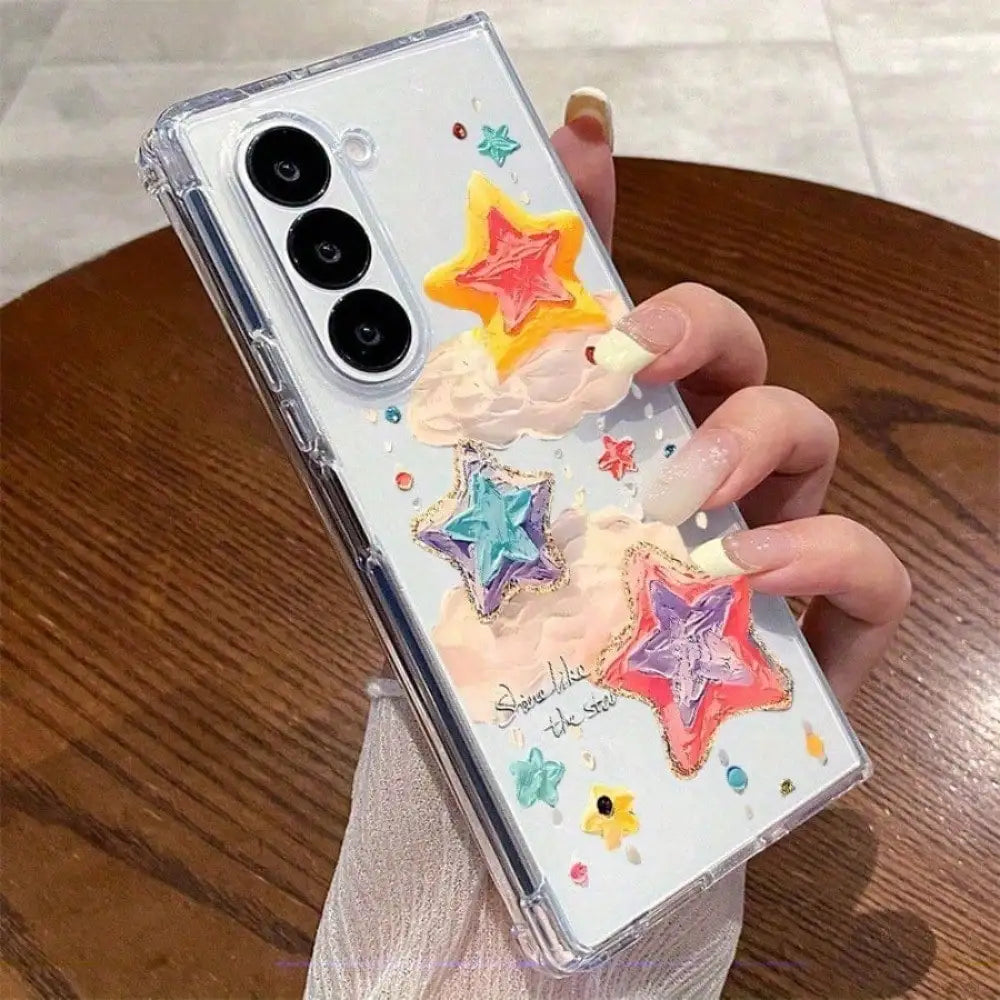 Transparent PC Foldable Phone Case | Wild Tiger Print | Shock- and Scratch-Resistant Full-Coverage Case, Compatible with Samsung Galaxy Z Fold 3, 4, 5, 6, 7; Samsung Galaxy Z Flip 3, 4, 5, 6, 7; and MOTO Razr 4O ULTRA, 50, 60