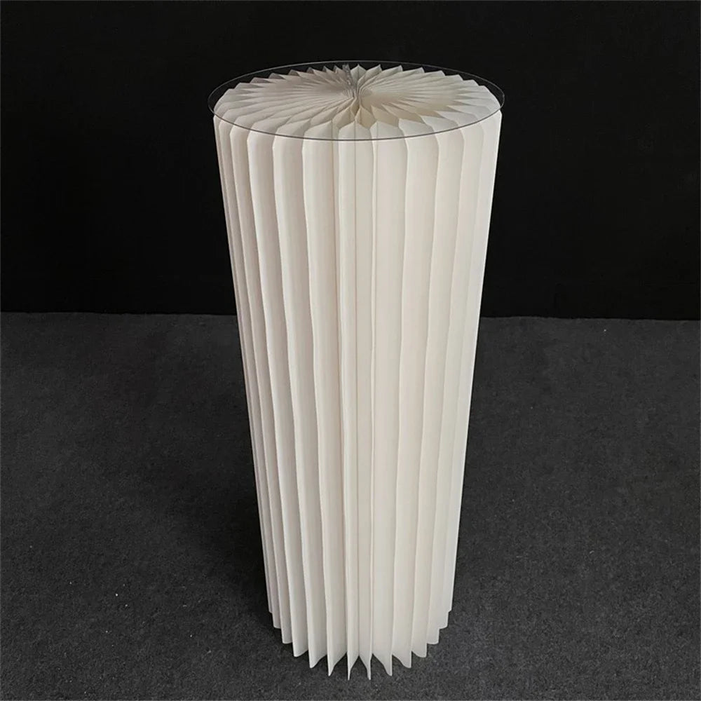 Paper Folding Cylinder Display Rack – Elegant Dessert, Cupcake & Party Favor Display Stand for Weddings, Birthdays & Special Events