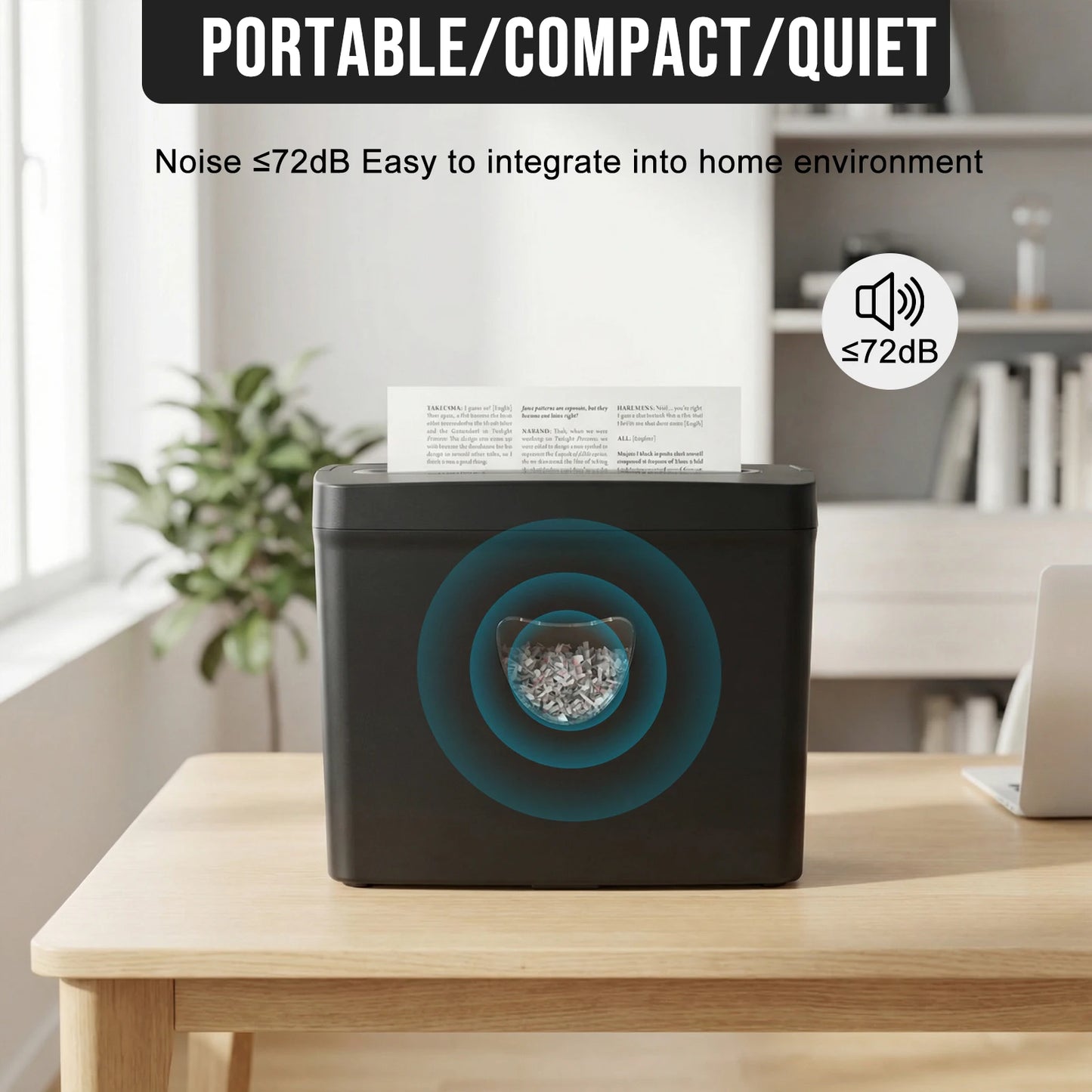 5-Sheet P-4 Cross-Cut Paper Shredder for Home Office