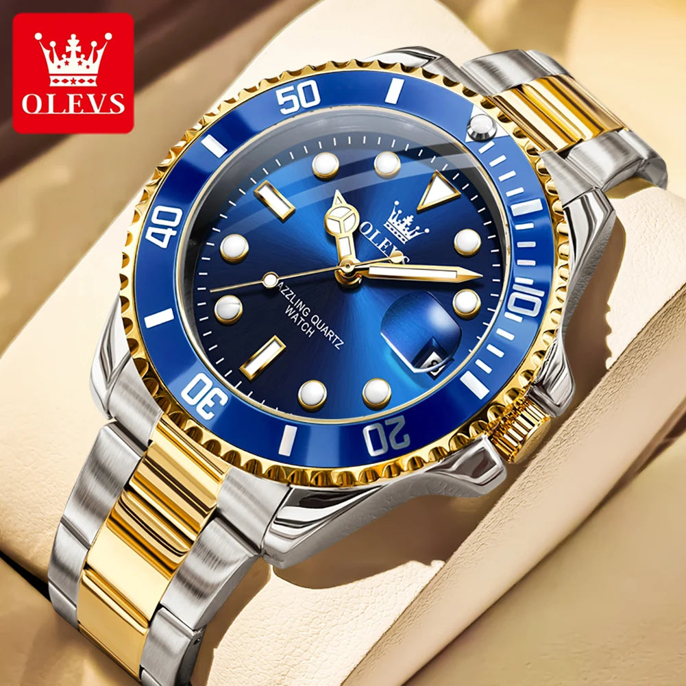 Men’s Luxury Quartz Sports Watch . Stainless Steel Diving-Style Design