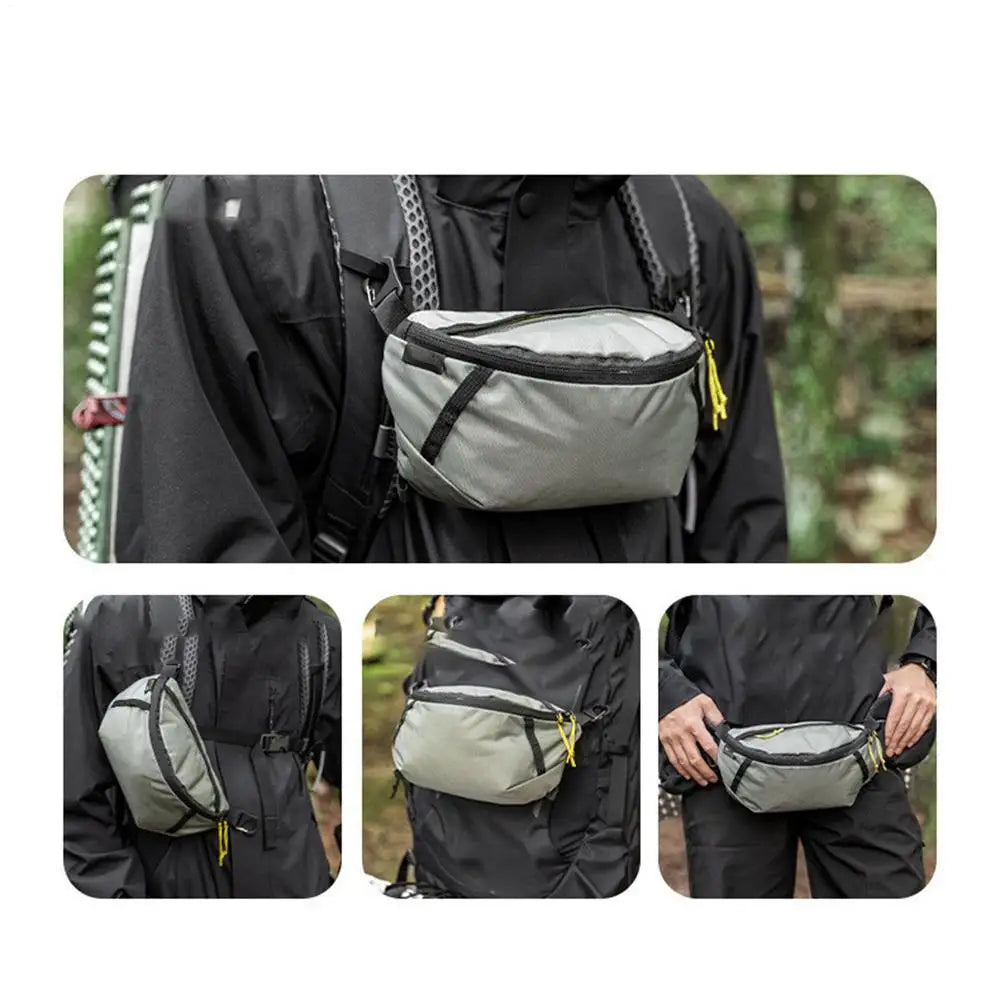 Adjustable Fishing Waist Bag with Rod Holder and Shoulder Strap