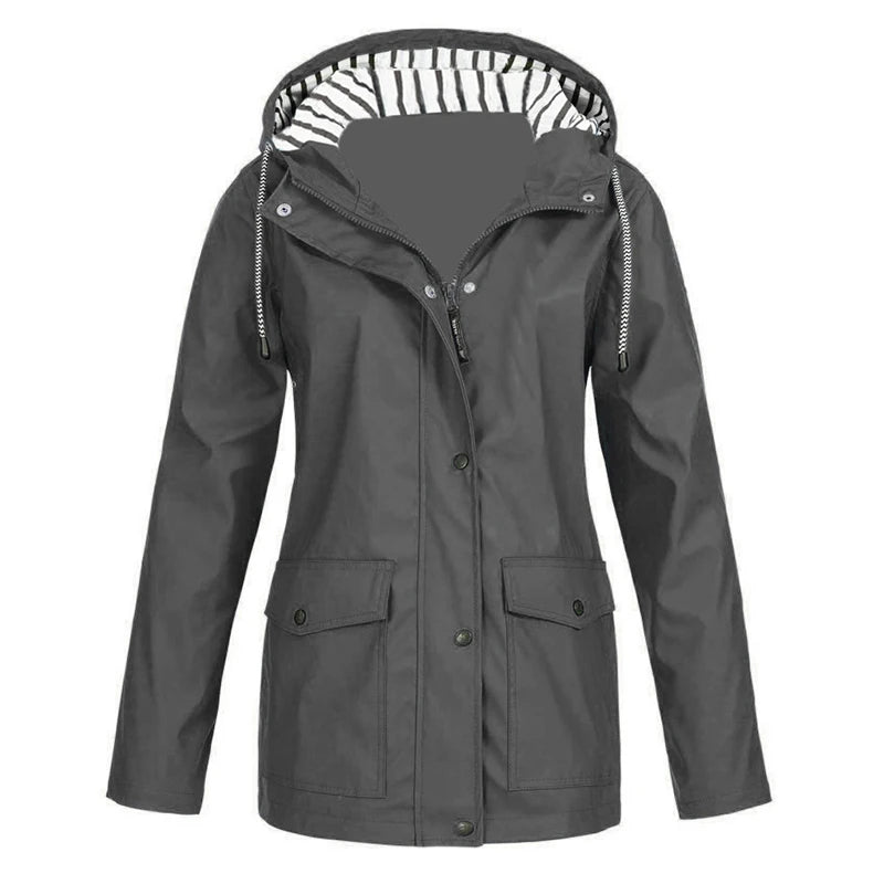 Winter Fleece Hooded Jacket Women Outdoor Mountaineering Coat