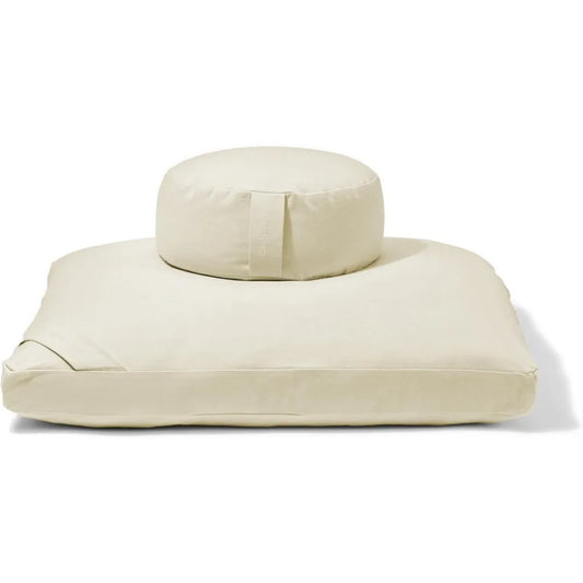Renew Organic Meditation Cushion Set - Durable and Comfortable with Cotton, Linen, and Hemp Materials - Modern Zafu and Zabuton