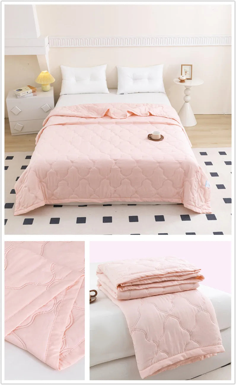 Floral Style Duvet Summer Thin Quilt Skin-friendly Bedspread Air Conditioning Blanket edredones Adults Kids Room Comforter Quilt