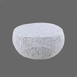 Round Coffee Table Made with Aluminum in Gold Color