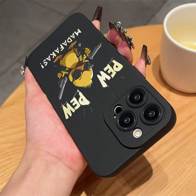 Minimalist Butterfly iPhone Case. Matte Black Aesthetic Protective Phone Cover (iPhone 11–17 Series)