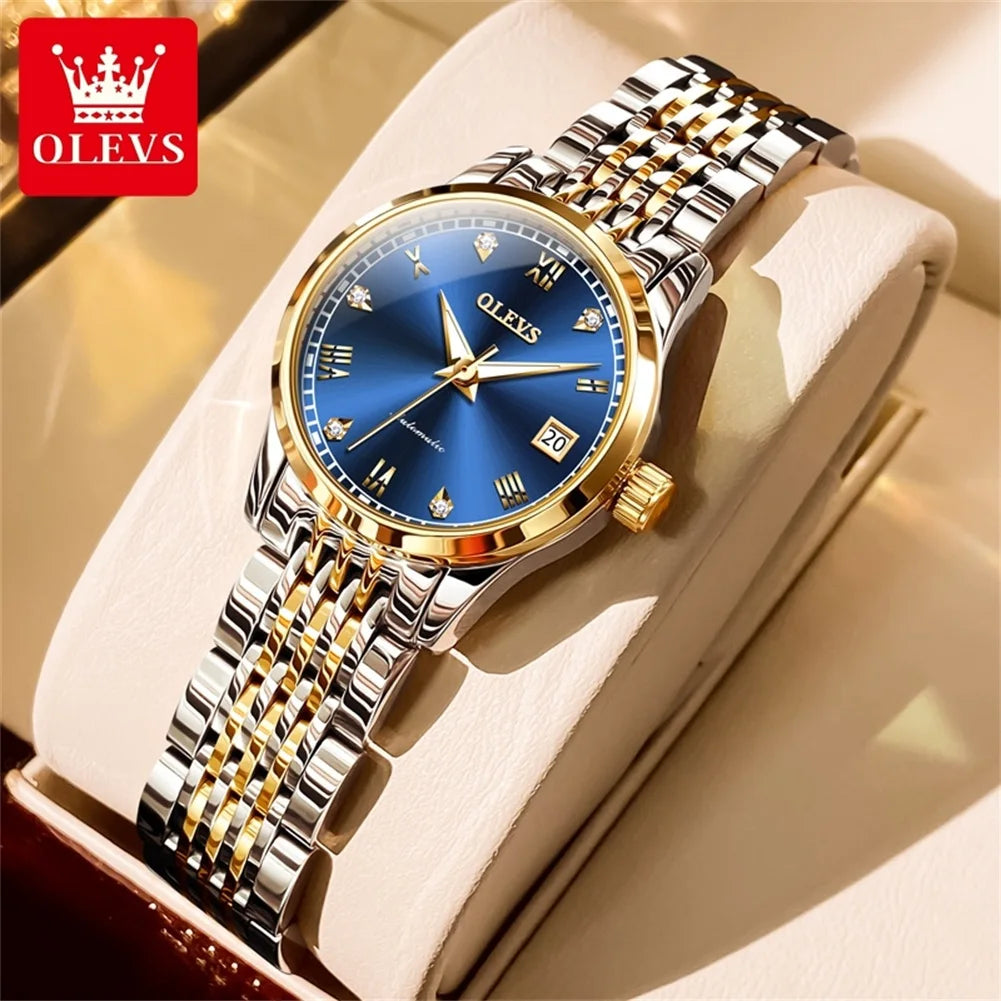 Women’s Luxury Stainless Steel Watch – Elegant Fashion Timepiece.