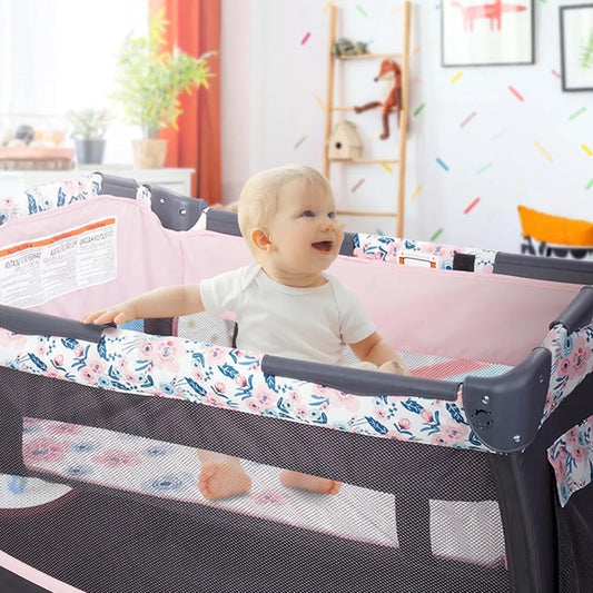 Deluxe II Nursery Center Playard Bluebell With Toy Bar