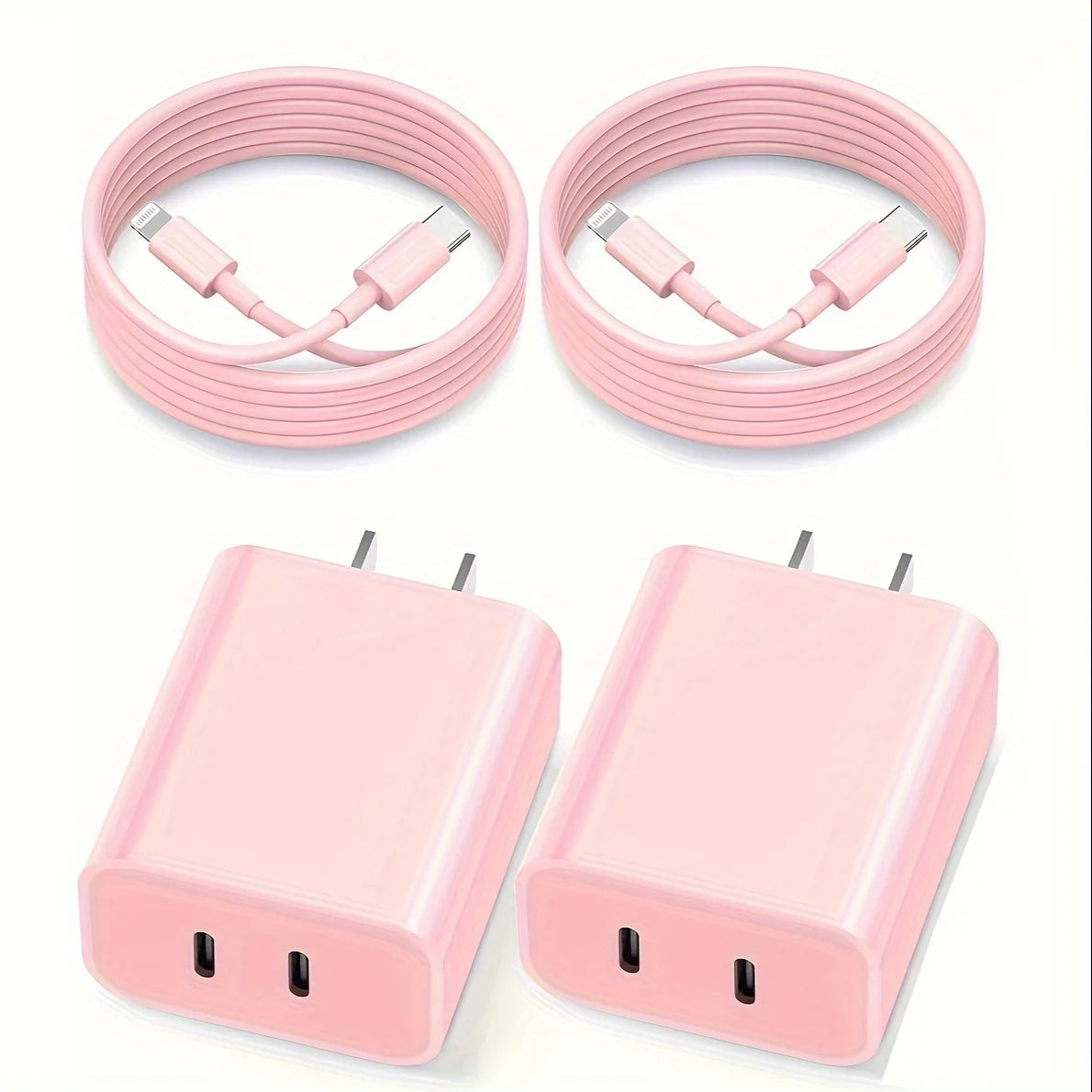 20W Dual Port USB C Charger Block With 6.6FT Long USB C To Lightning Charging Cable For IPhone 14 Pro/13 Pro/12 Mini/12/11/iPad
