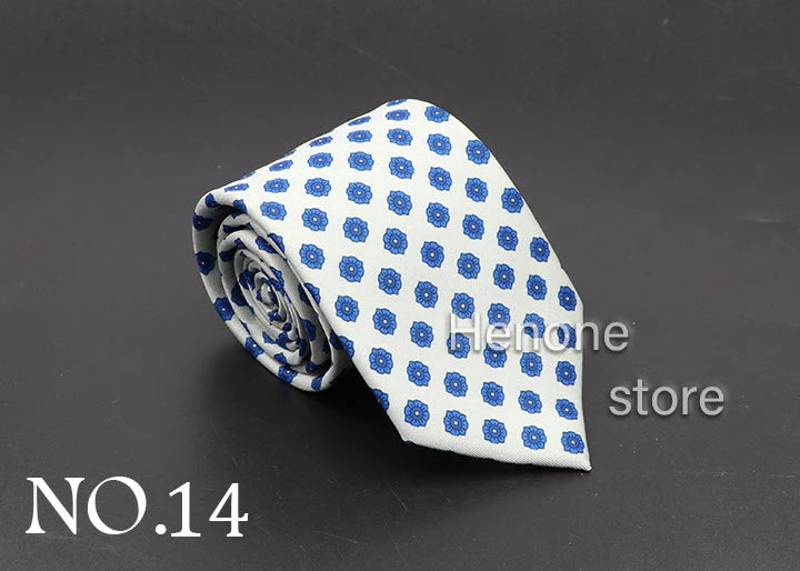 Luxury Floral & Paisley Men’s Silk Necktie .Wedding & Business Tie
